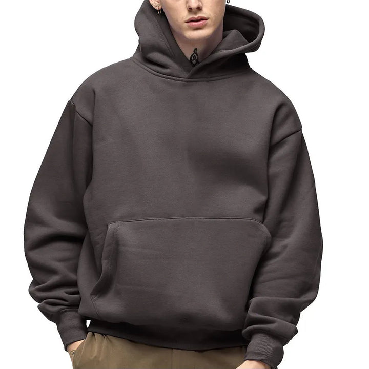 Unisex nan klassischer Kapuzenpullover mit Kängurutasche und weichem Baumwollfleece Drune