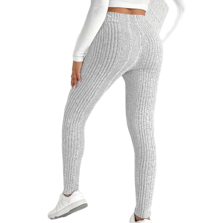 Damen figurbetonte Leggings mit stylish Streifenmuster Drune