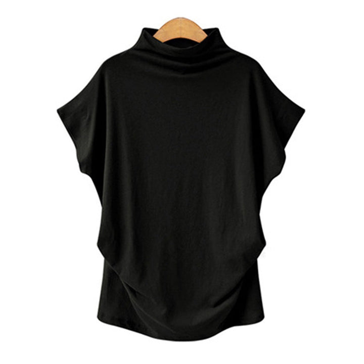 Damen Drapiertes Oversize-Top Stehkragen