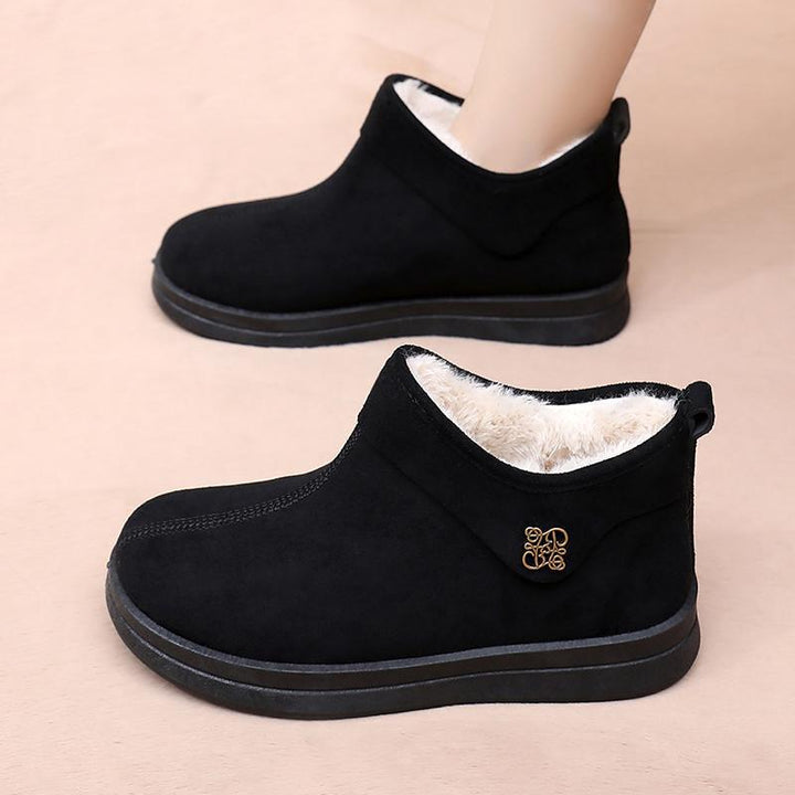 Damen Warmgefütterte Ankle Boots mit rutschfester Sohle Drune