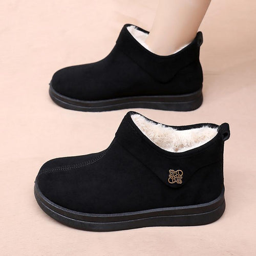 Damen Warmgefütterte Ankle Boots mit rutschfester Sohle Drune