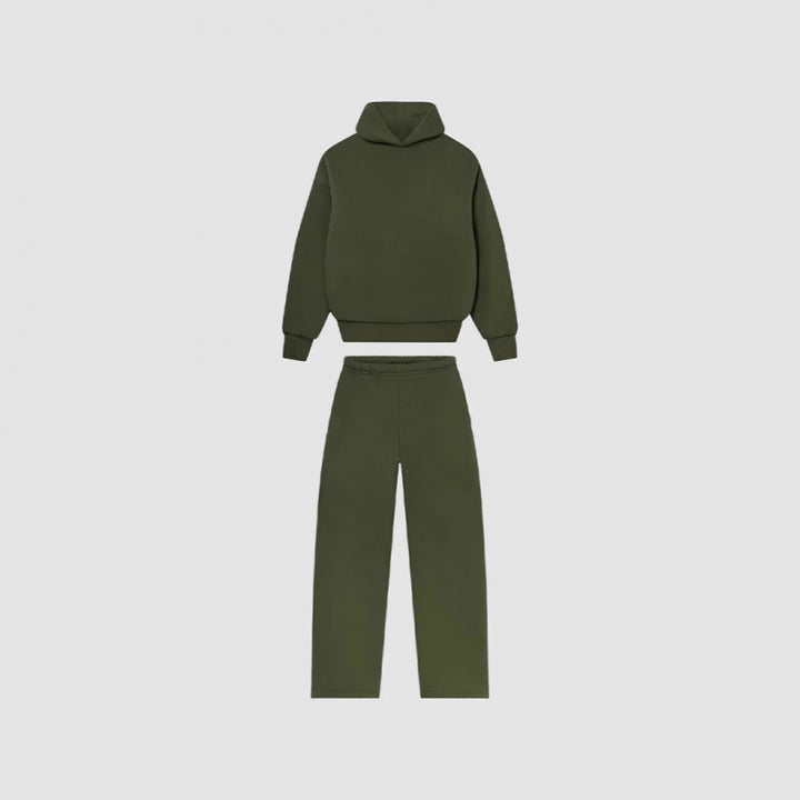 Damen Cozy Sweatshirt- und Hose-Set mit hohem Kragen und lässigem Schnitt Drune