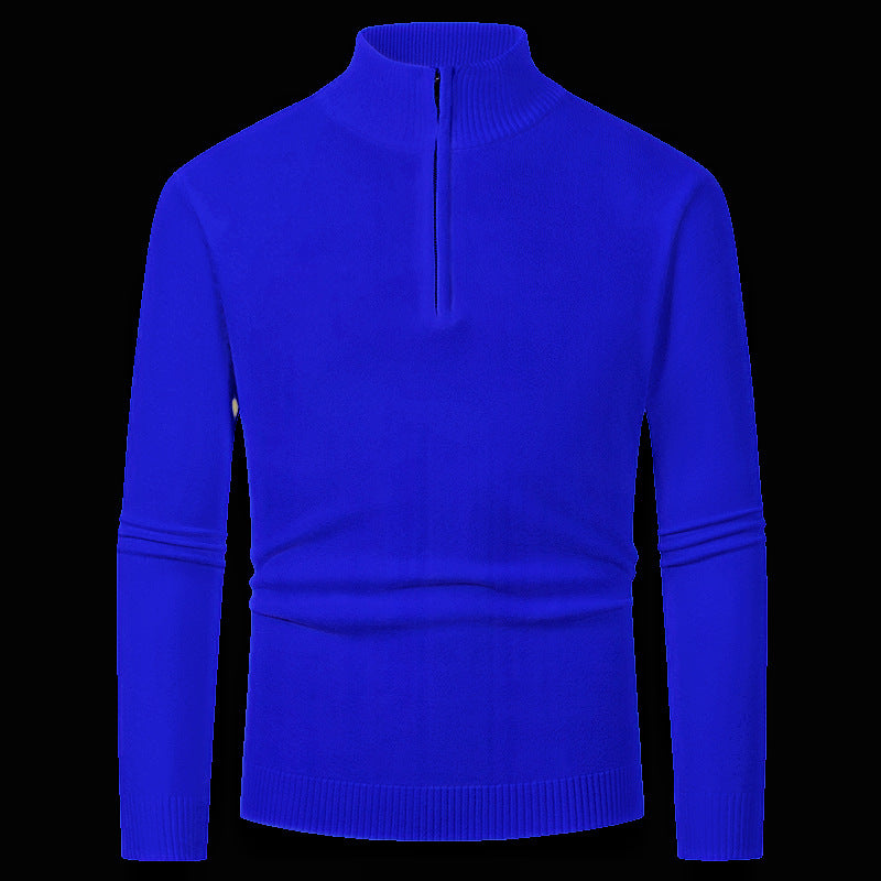 Herren Pullover mit hohem Kragen und Reißverschluss Drune