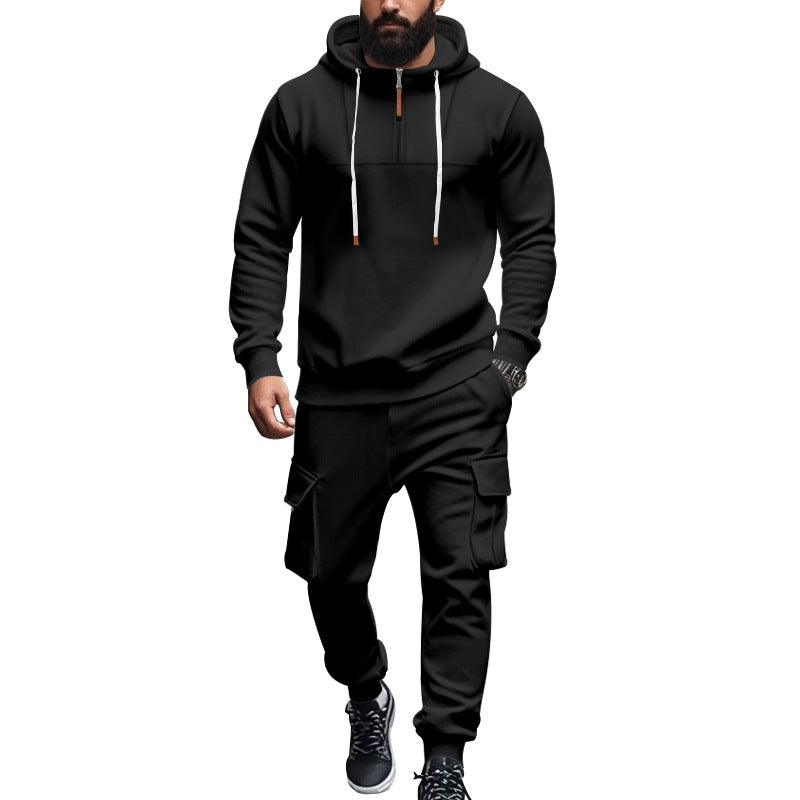 Herren Kapuzensweatshirt und Cargo-Hose Set Drune