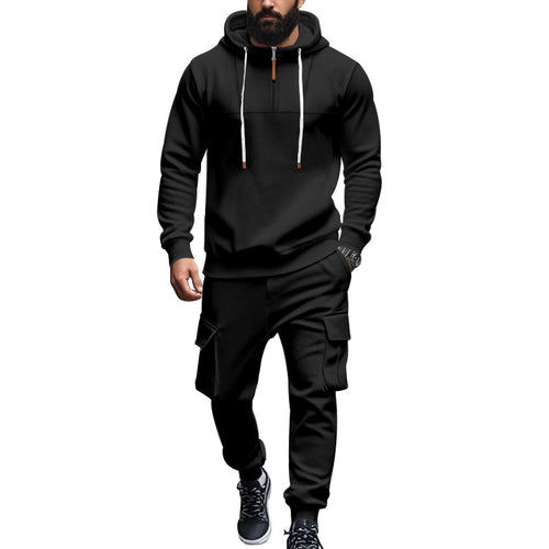 Herren Kapuzensweatshirt und Cargo-Hose Set Drune