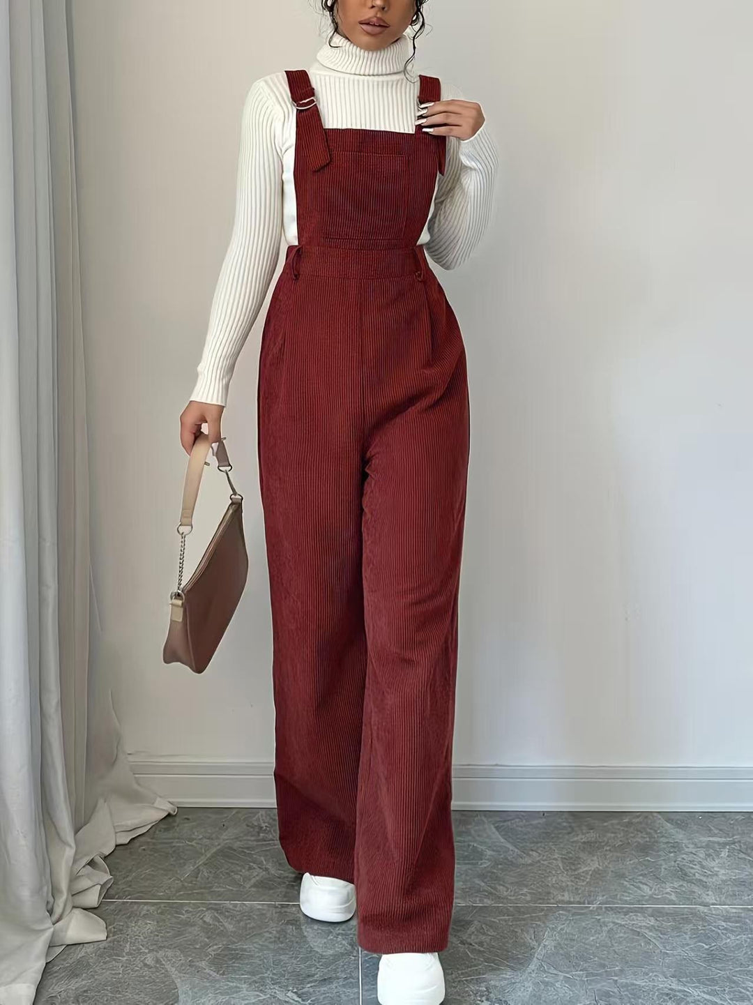Damen Lässig geschnittener Cord-Overall Drune