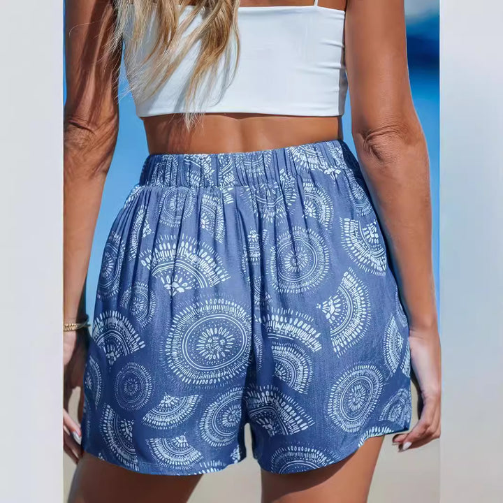 Damen Sommerliche Shorts mit praktischen Taschen und elastischem Bund Drune