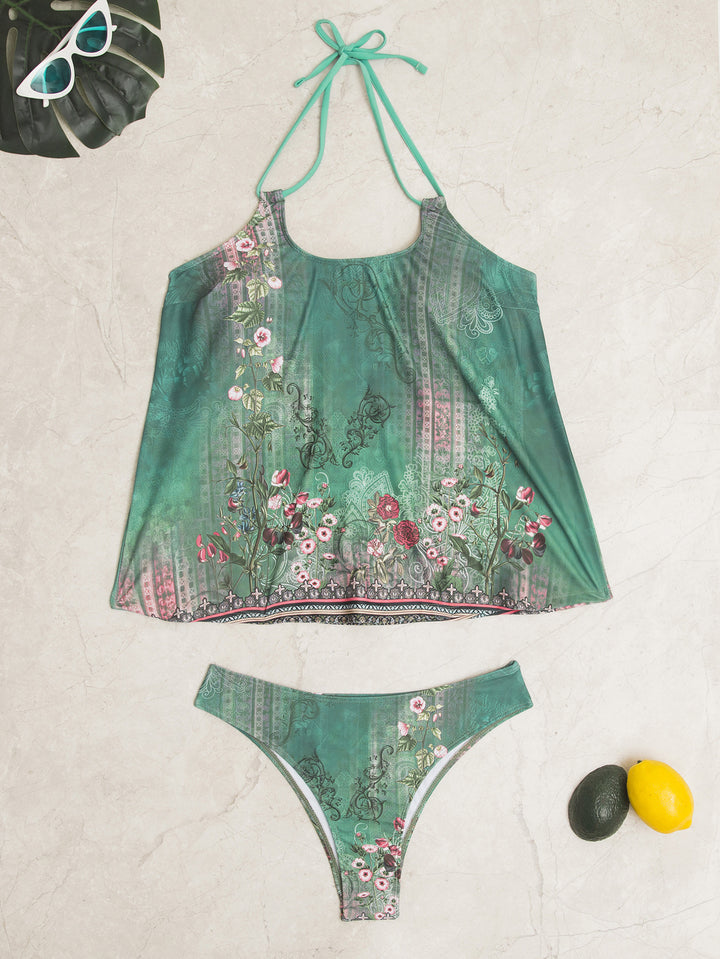 Damen Tankini-Set mit modischem Muster und lässigem Schnitt Drune