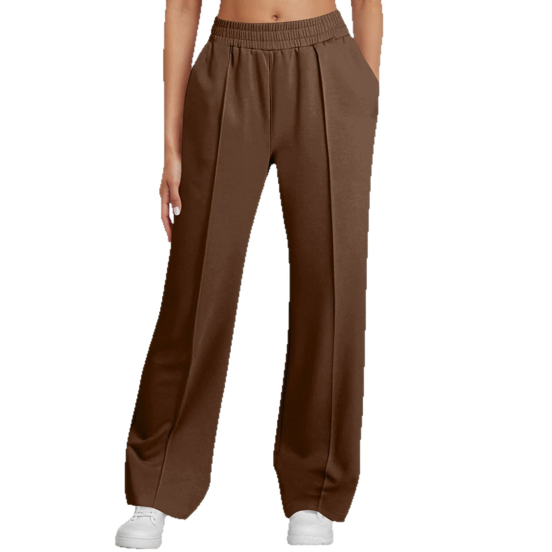 Damen nan elegante Bundfalten-Hose mit hohem Komfortbund, Bügelfalte und seitlichen Eingrifftaschen Drune