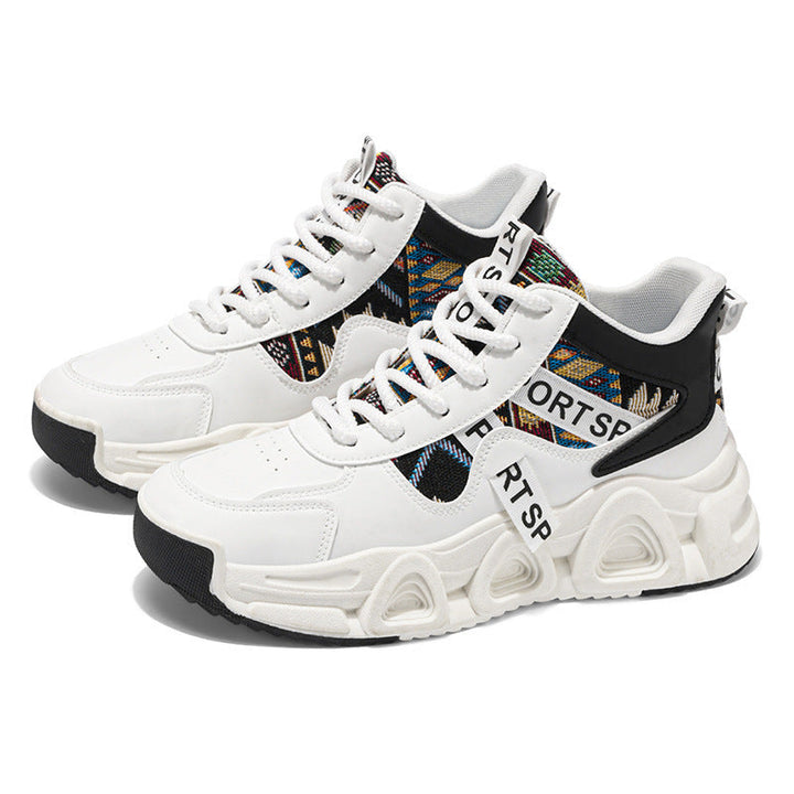 Damen Sportliche Sneakers mit bunten Designs und gepolsterter Sohle Drune