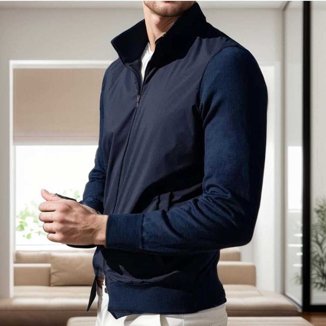 Herren sportliche Übergangsjacke mit komfortablem Stehkragen Drune