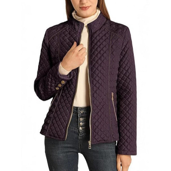 Damen gesteppte Freizeitjacke mit hohem Kragen Drune