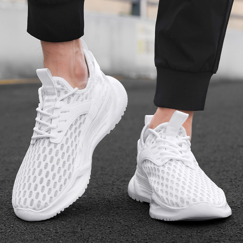 Unisex nan atmungsaktiver Stricksportschuh mit wabenstruktur, sockenähnlichem Schaft und gedämpfter Leichtschaum-Zwischensohle Drune