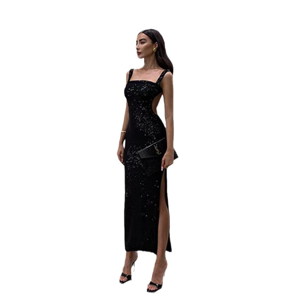 Damen Glamouröses Paillettenkleid mit schmalem Schnitt und verführerischem Design Drune
