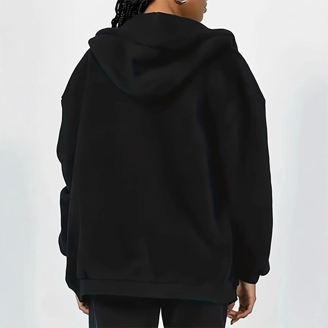 Damen lockerer Urban Style Kapuzenjacke Drune