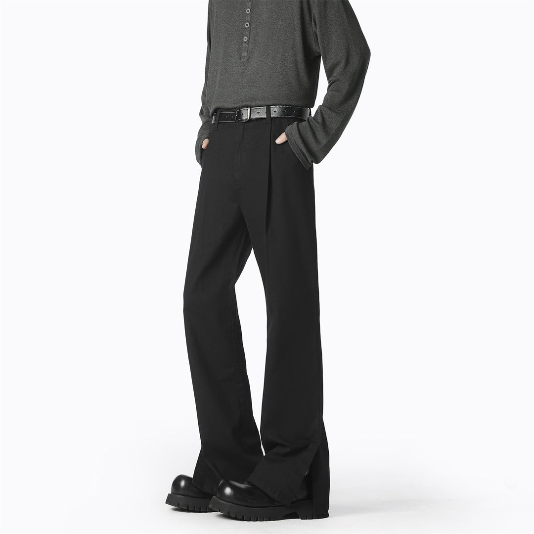 Damen elegante, weite Freizeithose mit feinen Falten und hochwertigen Materialien Drune