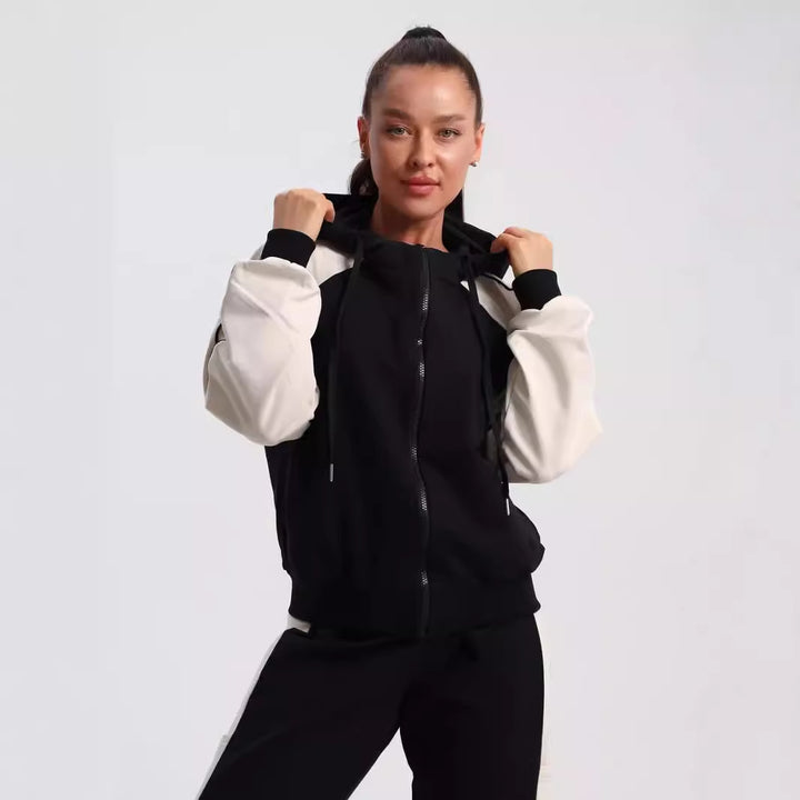Damen Sportliches und gemütliches Kapuzenjacken-Set Drune