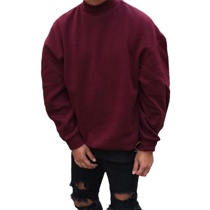 Herren Oversized Pullover mit Stehkragen und weichem Innenfutter Drune