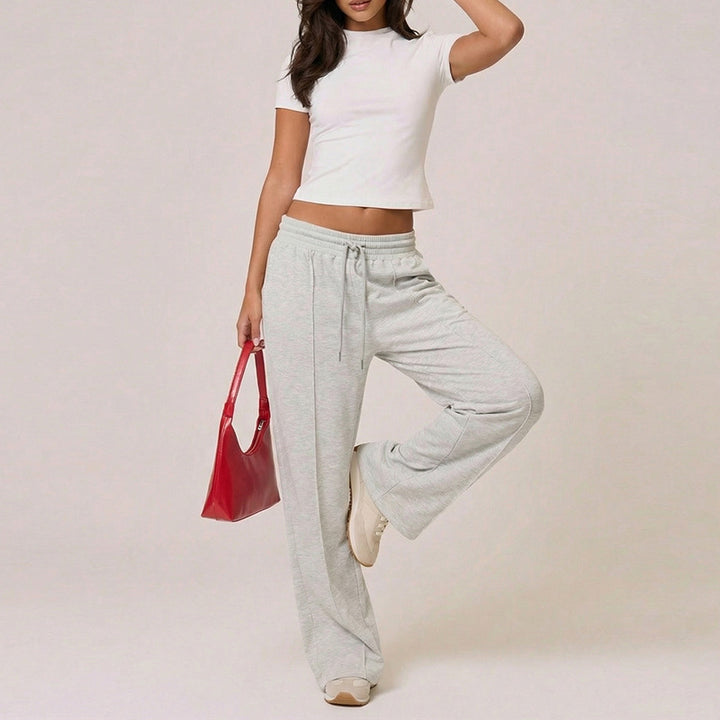Damen Weitgeschnittene Sweathose mit elastischem Bund und seitlichen Taschen Drune