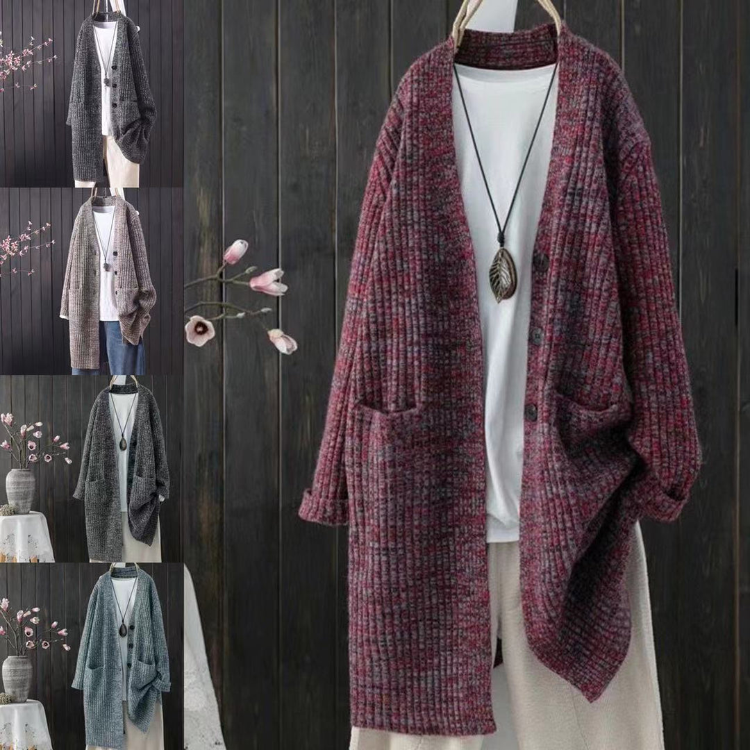 Damen kuschelige Strickjacke mit praktischen Taschen und modischem Schnitt Drune