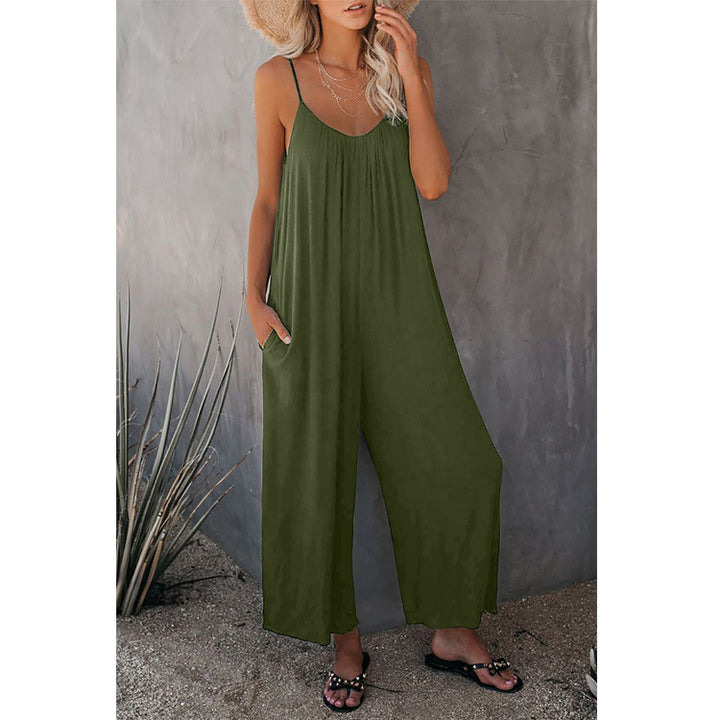 Damen Lässiger Jumpsuit mit weitem Schnitt und praktischen Taschen Drune