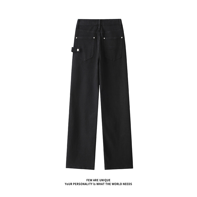 Herren Weitgeschnittene Jeans mit hohem Bund und praktischen Taschen Drune