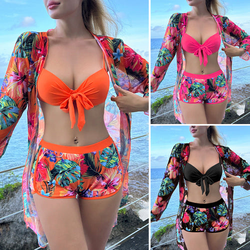 Damen Badeanzug mit floralem Kimono Drune