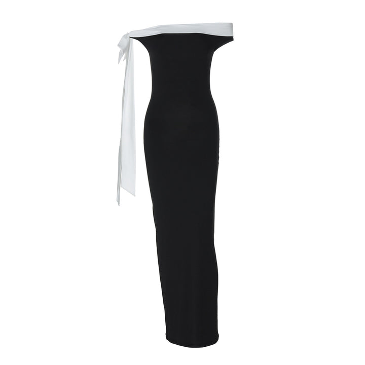 Damen Elegantes Maxikleid mit Off-Shoulder Design und schmalem Schnitt Drune