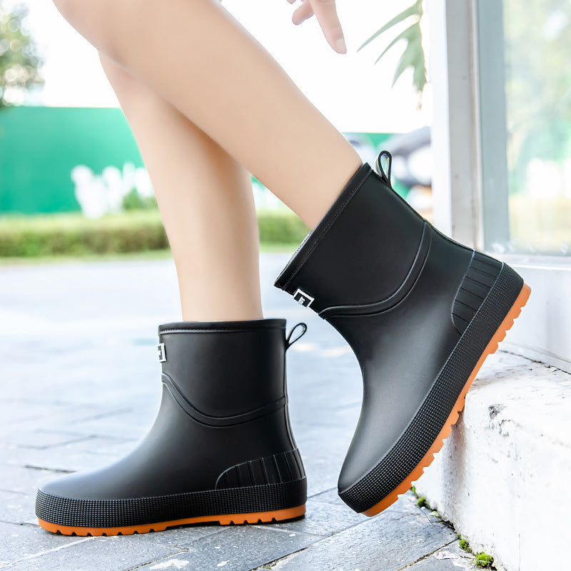 Damen modische Gummistiefel mit rutschfester Sohle und Komfort-Innenausstattung Drune