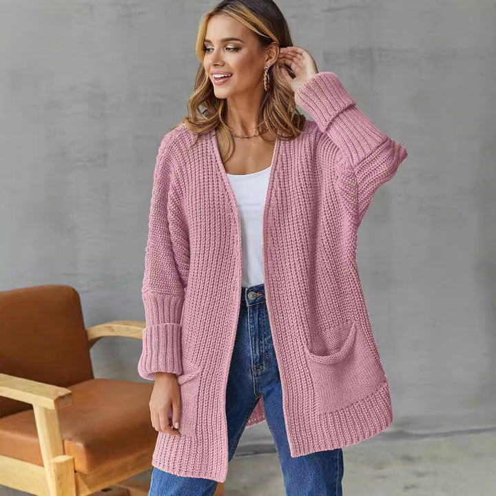 Damen Strickjacke mit strukturiertem Design und praktischen Taschen Drune