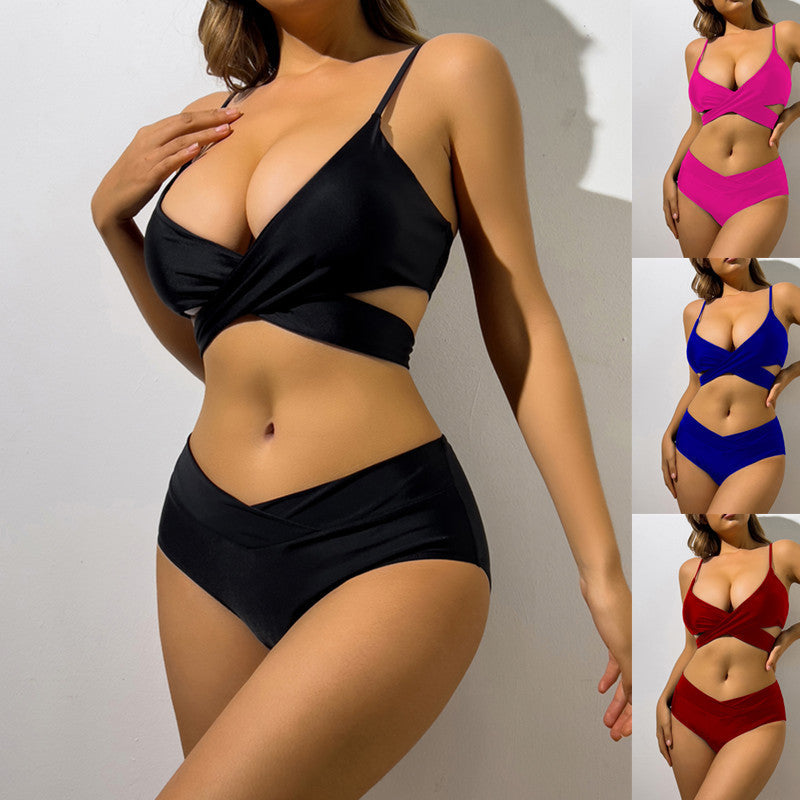 Damen Bikini mit innovativem Wickeldetail und hoher Taille Drune