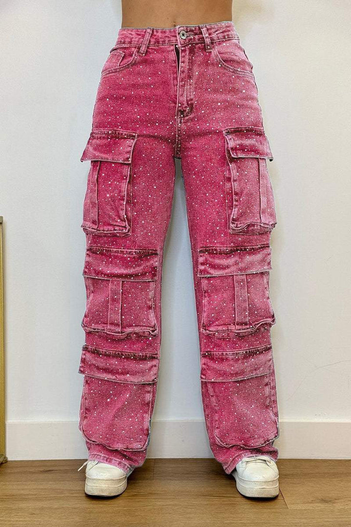 Femme Utility Cargo Jeans Drune