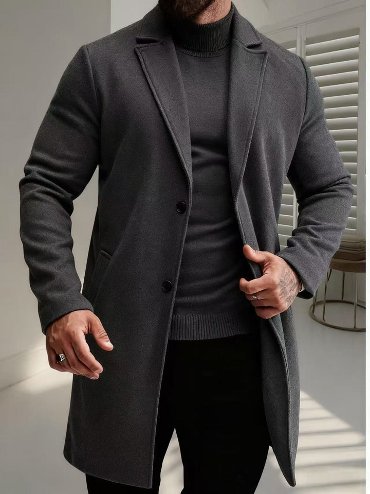 Herren eleganter Wollmantel Drune