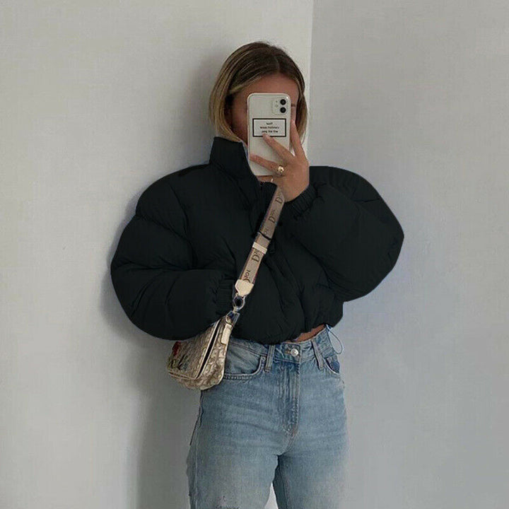 Damen Steppjacke mit hohem Kragen und kürzerem Schnitt Drune