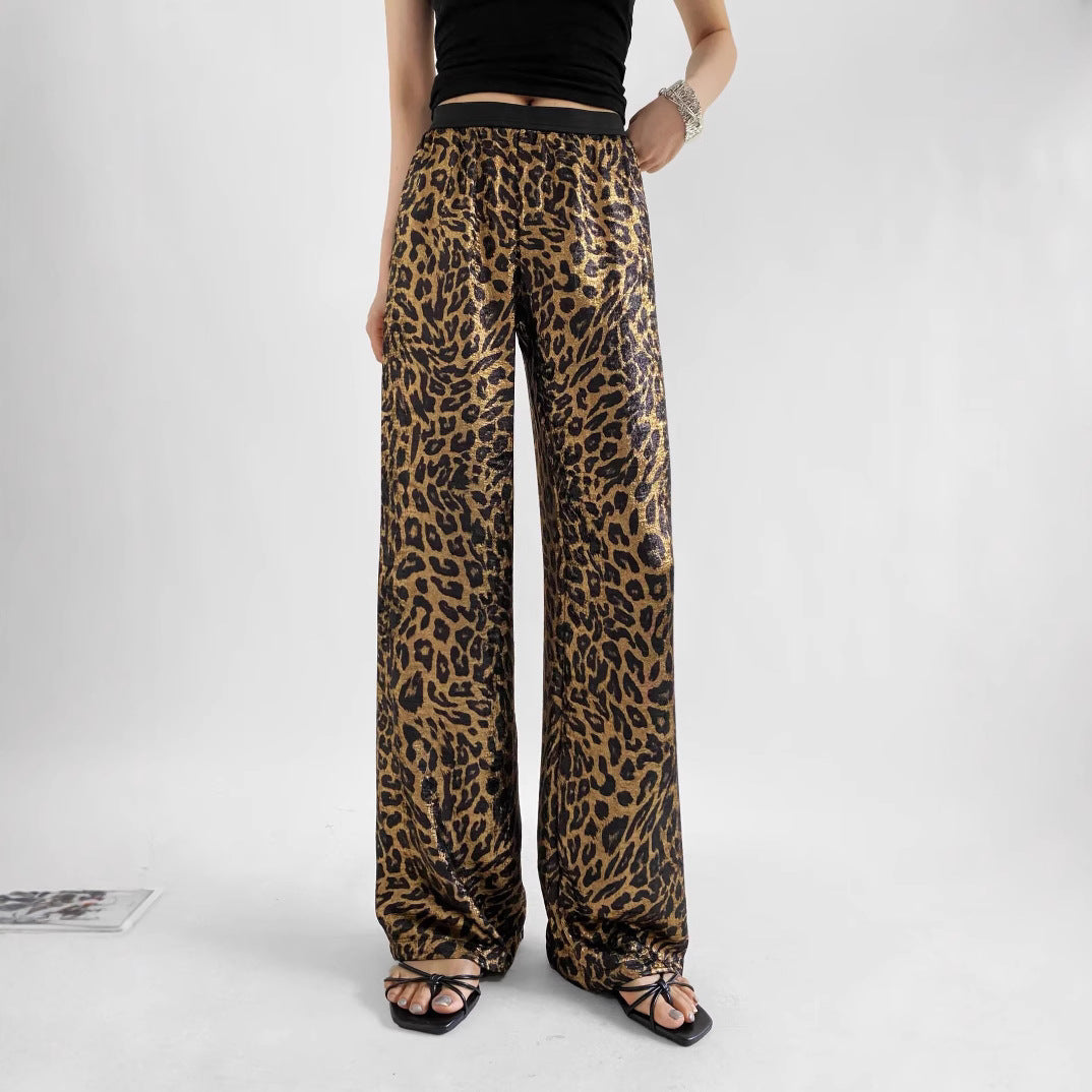 Damen elegante Leoparden-Hose Drune