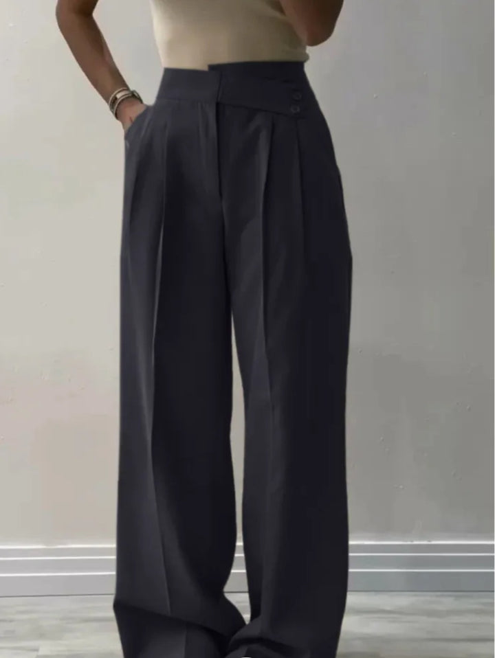 Damen Elegante und weite Bügelfaltenhose Drune