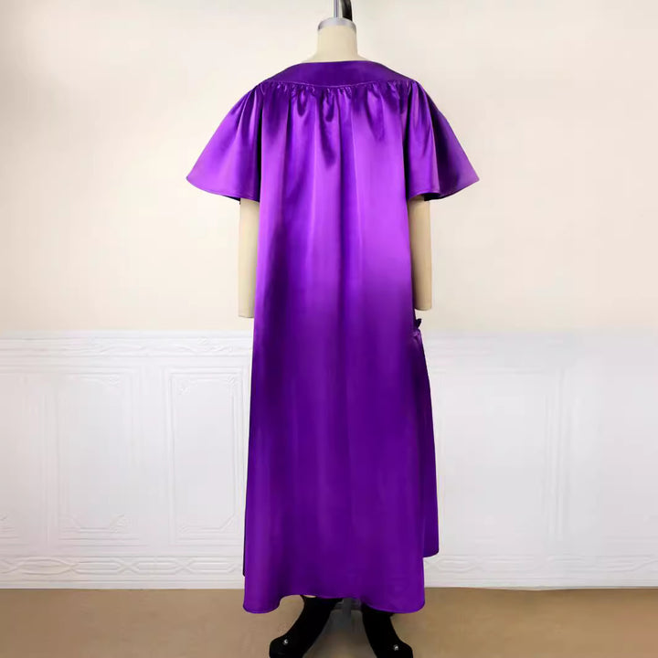 Damen Fließendes Maxikleid mit voluminösen Ärmeln Drune