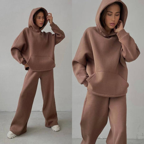 Damen lässiger Hoodie- und Jogginghosen-Look Drune