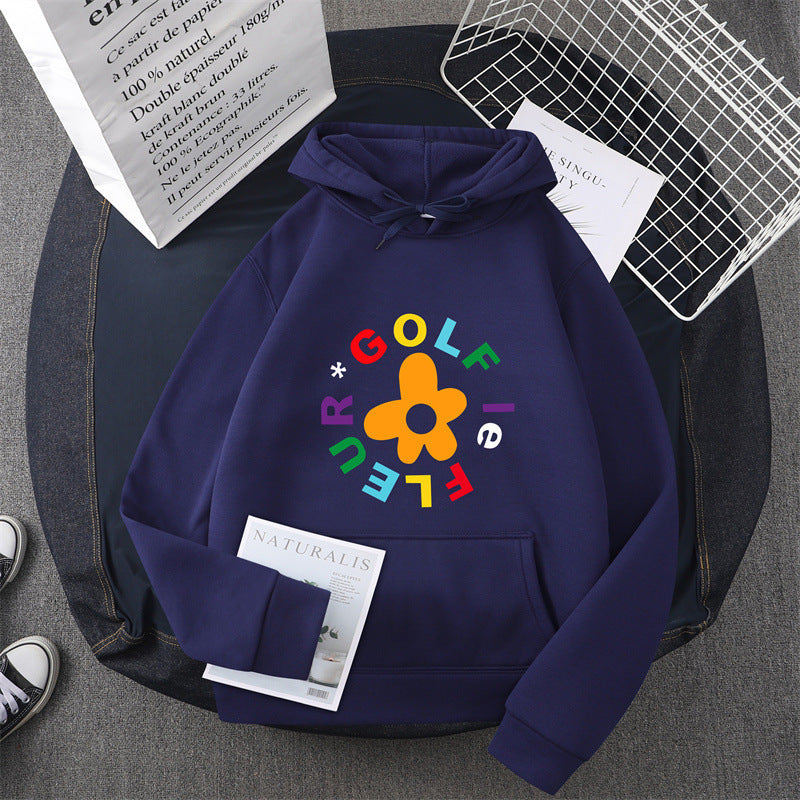 Damen Kapuzenpullover mit kreativem Blumen-Grafikdesign und bequemer Passform Drune