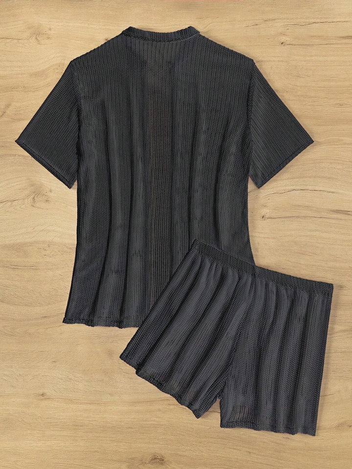 Damen Sportliches Kurzarm-Set mit atmungsaktiver Struktur Drune