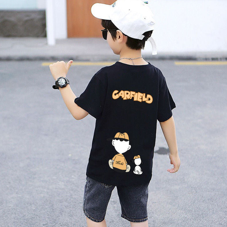Jungen Baumwoll-T-Shirt mit coolem Cartoon-Design Drune