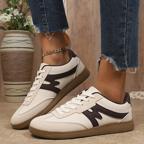 Damen Modische Freizeitsneaker mit atmungsaktiver Obermaterialstruktur und rutschfester Sohle Drune