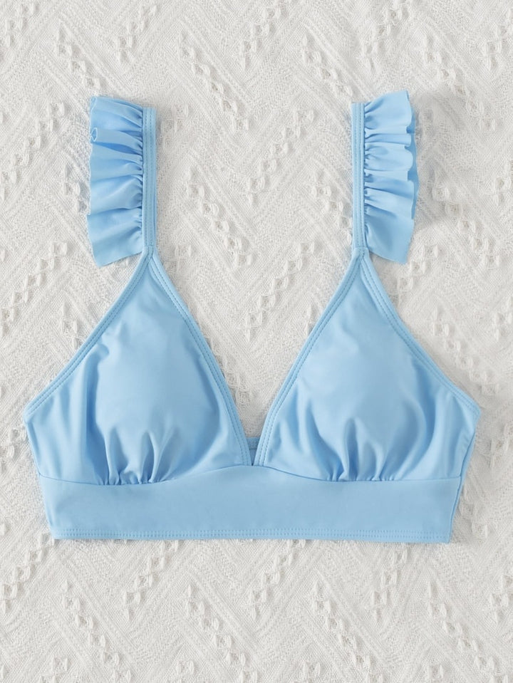 Damen Triangel-Bikinioberteil mit Rüschendetails Drune