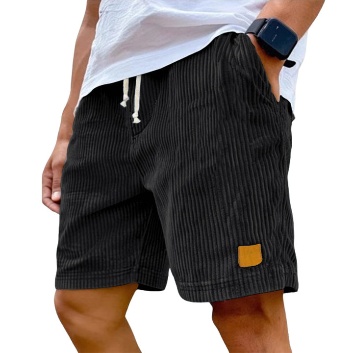 Herren nan Feincord-Shorts mit elastischem Tunnelzugbund, Kordelzug und tiefen Eingrifftaschen Drune