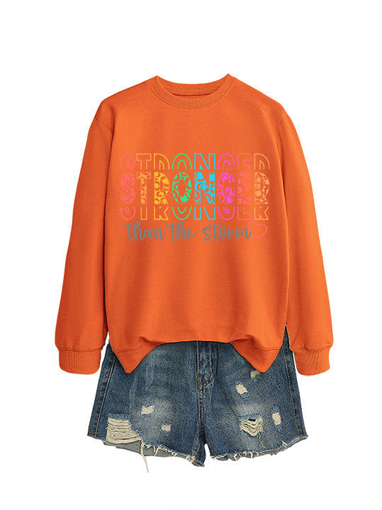 Damen Sweatshirt mit motivierendem Schriftzug und lässigem Schnitt Drune