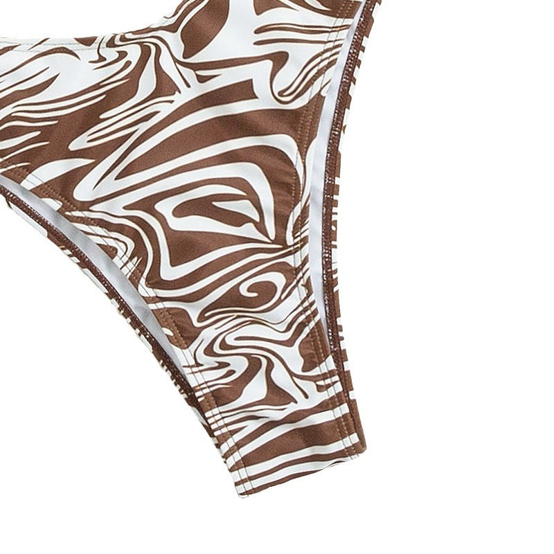 Damen Triangel-Bikini-Set mit raffinierten Bändern Drune