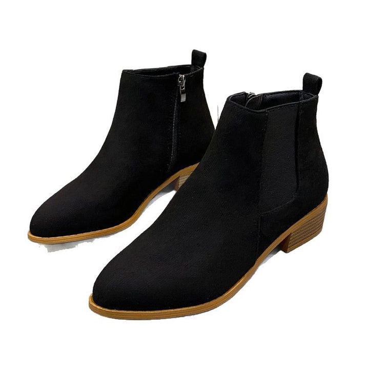 Damen Stiefeletten mit elegantem Reißverschluss und komfortablem Blockabsatz Drune