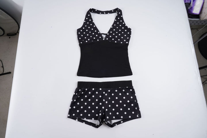 Damen-Set aus Top und Shorts mit Polka-Dots Drune