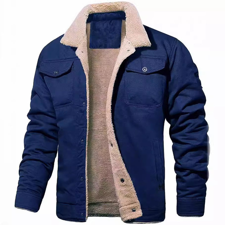 Herren gefütterte Arbeitsjacke mit hochflorigem Futter Drune