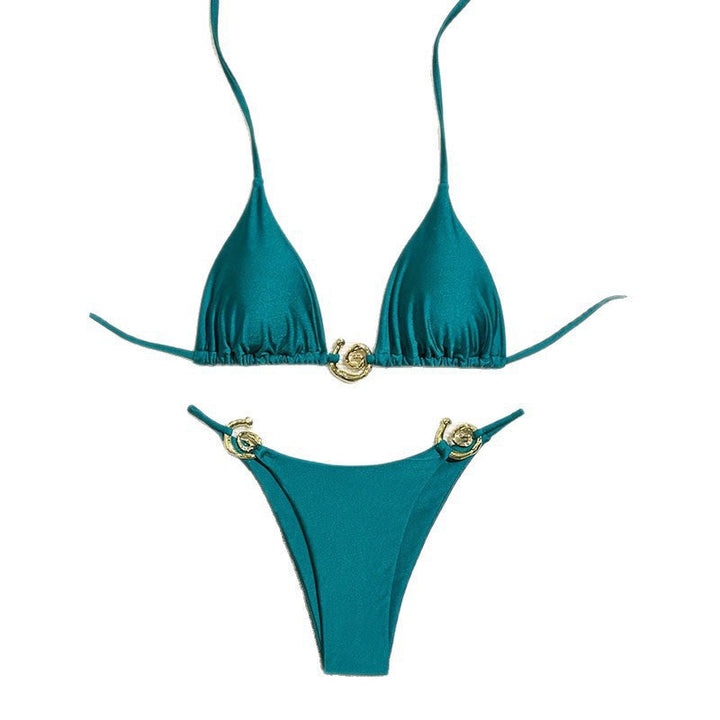 Damen Strand-Bikini mit goldenen Details Drune